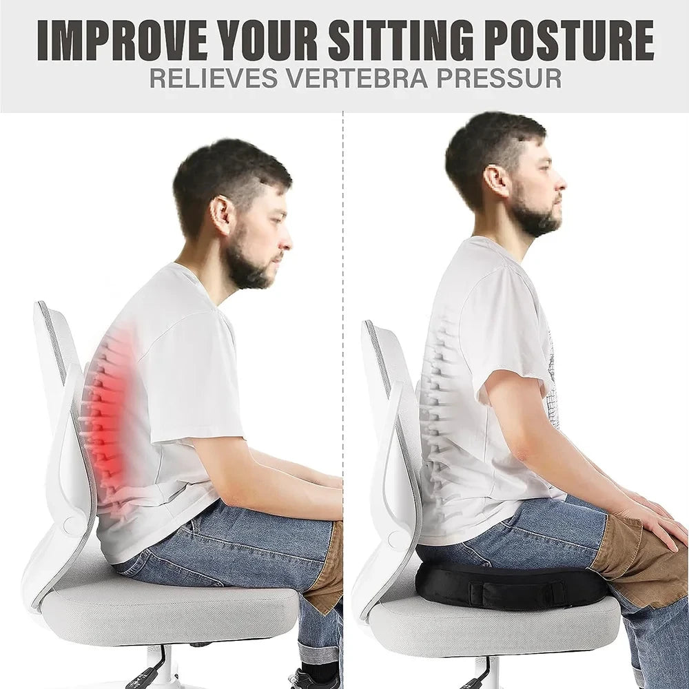 Ergonomic Memory Foam Seat Cushion – Doctor-Recommended Sciatica &amp; Tailbone Relief
