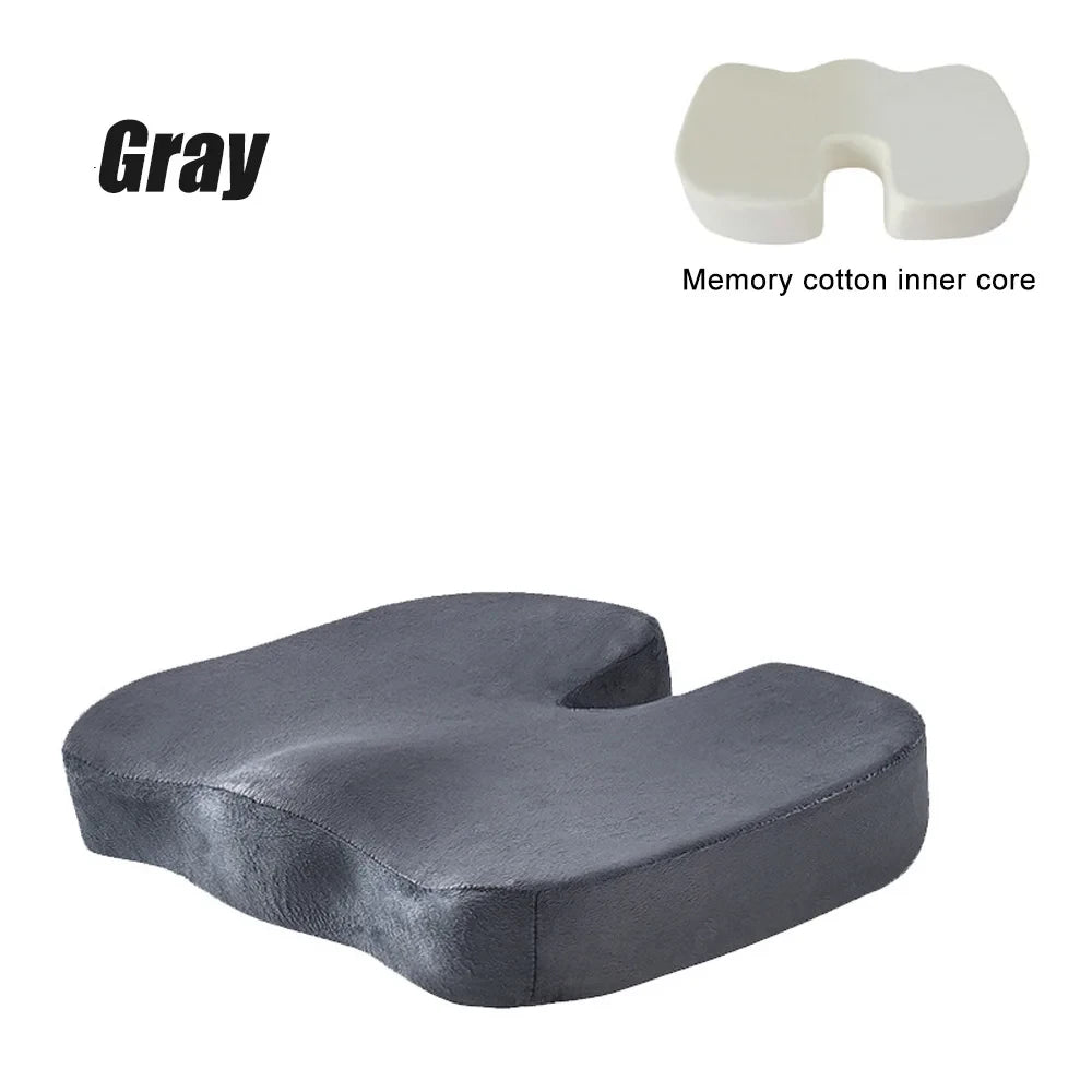 Ergonomic Memory Foam Seat Cushion – Doctor-Recommended Sciatica &amp; Tailbone Relief